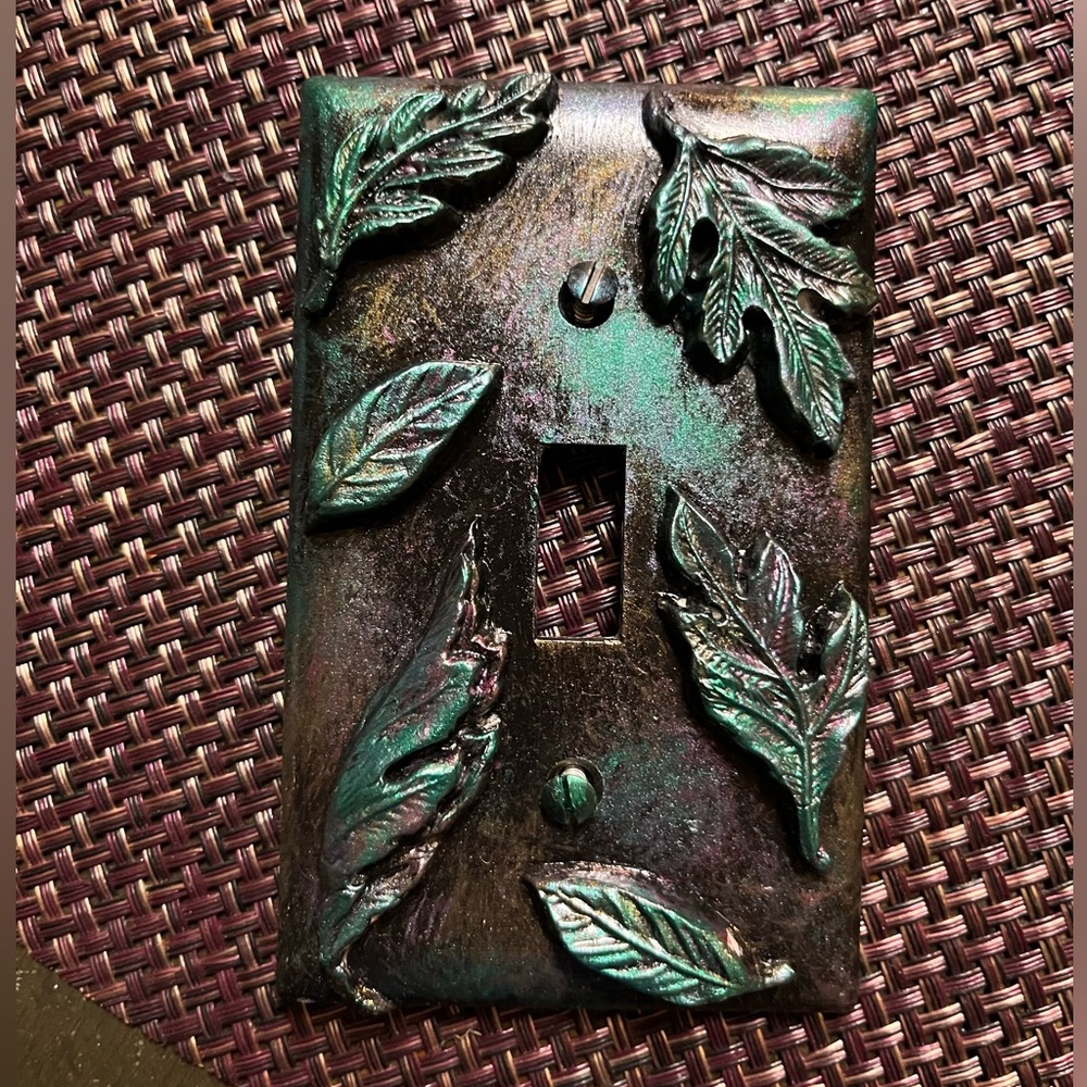 Decorative Leaf Switch Plate Cover